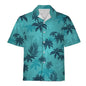 2026 Summer New Hawaii Fashion Vacation Color Printed Casual Collar Short Sleeved Shirt for Men