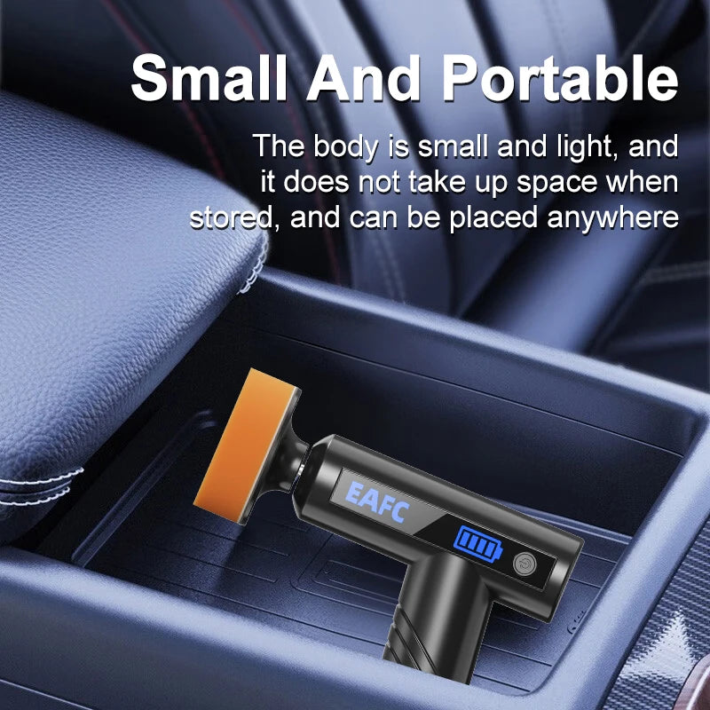 EAFC Car Polisher Handheld Wireless Polisher Glass Oil Film Remover Car Polishing Waxing Machine Power Tool for Car Body Cleanig Waxing Repair