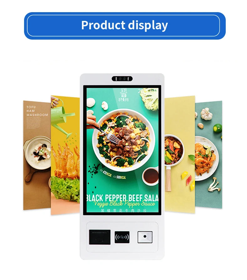TouchWo 15.6 21.5 23.8 Inch Wall Mount Touch Screen AIO Computer Touchscreen Self Service Checkout Ordering Ticket Payment Kiosk