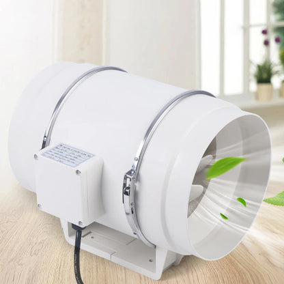 220V Exhaust Fan Silent Duct Ventilation Fan 2600RPM Duct Fan Pipe Extractor for Kitchen Bathroom Toilet (HF-100/HF-150/HF-200)
