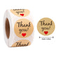 50 Pcs Red Blue Green Thank You Kraft Paper Bags Cute  Happy Birthday Gift Pouch Retro Party Favor Bag Candy Cookie Supplies