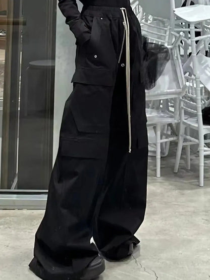 Owen Seak Men Cargo Pants Casual Loose Gothic Men's Trousers Autumn High Street Black Long Pant Size XL