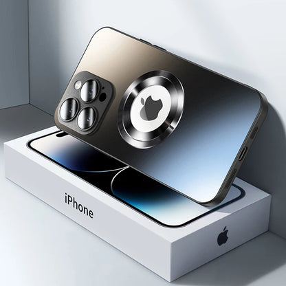 Tempered Glass Matte Magnetic For Magsafe Wireless Charging Case For iPhone 16 15 14 Pro Max Shockproof Soft Hard Bumper Cover