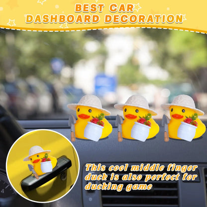 Gardener Duck  Car Rubber Duck for Jeeps Car Dashboard Decoration with,Squeaky Duck Party Favors Baby Bath Toys Kids Toys