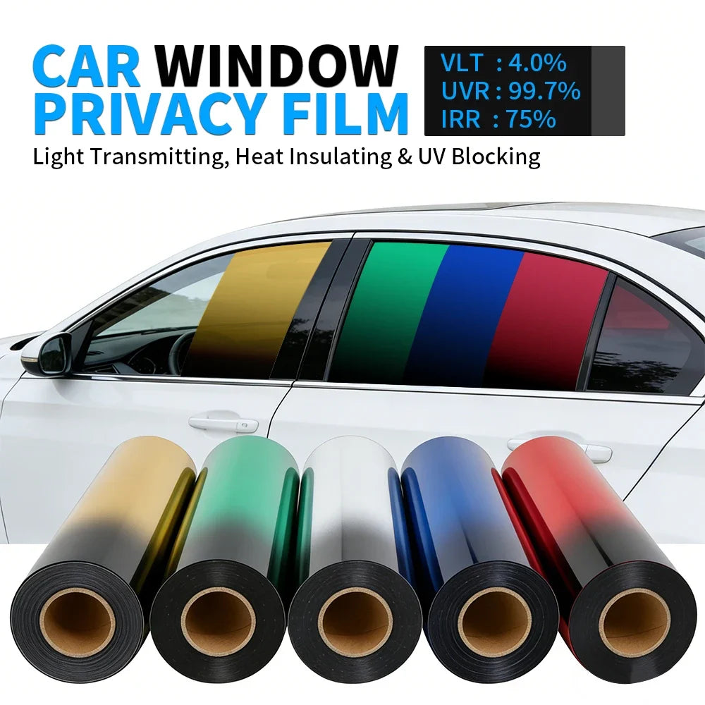 50cmx300cm Window Tinting Film for Car Glass Shading Anti-UV Protection Tinted Window Film Heat Insulation Automotive Insulfilm