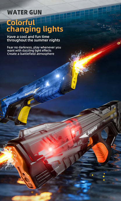 New Electric Water Guns Children Wholesale AutomaticWater Absorption Battery DisplayLarge Capacity Boys' Water PlayToyWater Gun