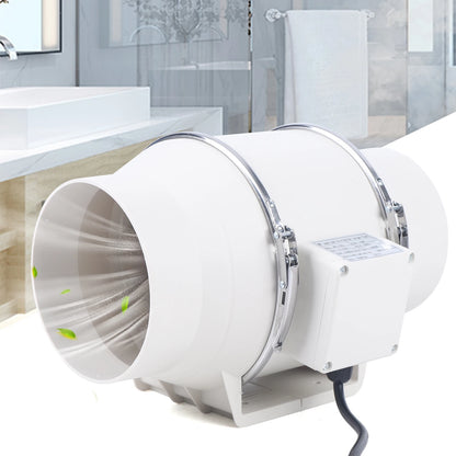 220V Exhaust Fan Silent Duct Ventilation Fan 2600RPM Duct Fan Pipe Extractor for Kitchen Bathroom Toilet (HF-100/HF-150/HF-200)