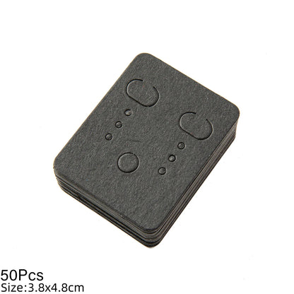 50/100Pcs 5x4cm Earring Cards Cardboard Labels DIY Jewelry Display Stand Holder Small Businesses Selling Packaging Supplies