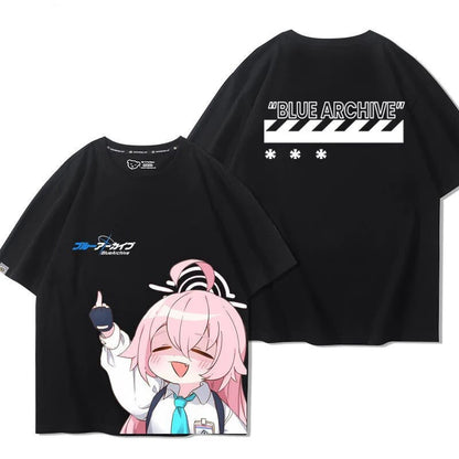 Takanashi Hoshino Game Blue Archive Cosplay T-shirts 3D Print Anime Cartoon Tees Summer Men Women Harajuku Y2k Short Sleeve Tops