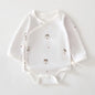 Spring Autumn Pure Cotton Long Sleeve Baby Bodysuit Triangle Crawling Suit Home Comfort Wear Bottom Covering Infant Garment