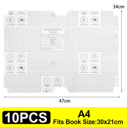 10-30Pcs A4/16K/22K Matte Clear Self-adhesive Book Cover Wrap Waterproof Textbook Skin Sleeve Students Book Wrapping Supplies