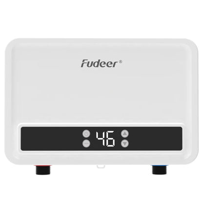 Fudeer Water Heater Electric Instant Water Heater for Sink Stainless Steel Hot Water Heater Under Sink 5500W for Kitchen