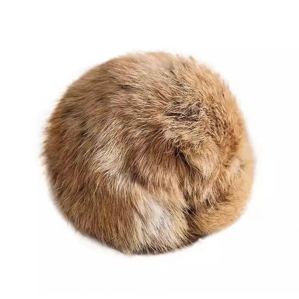 Cat Toy Ball Cat Bunny-kick Ball Furry Ball Cat Toy Soft Fluffy Rabbit Fur Pom Pom Balls Washable Indoor Exercise Toy for Cats