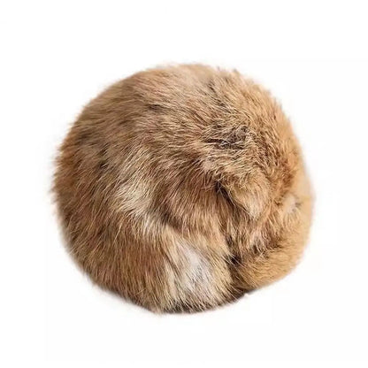 Cat Toy Ball Cat Bunny-kick Ball Furry Ball Cat Toy Soft Fluffy Rabbit Fur Pom Pom Balls Washable Indoor Exercise Toy for Cats