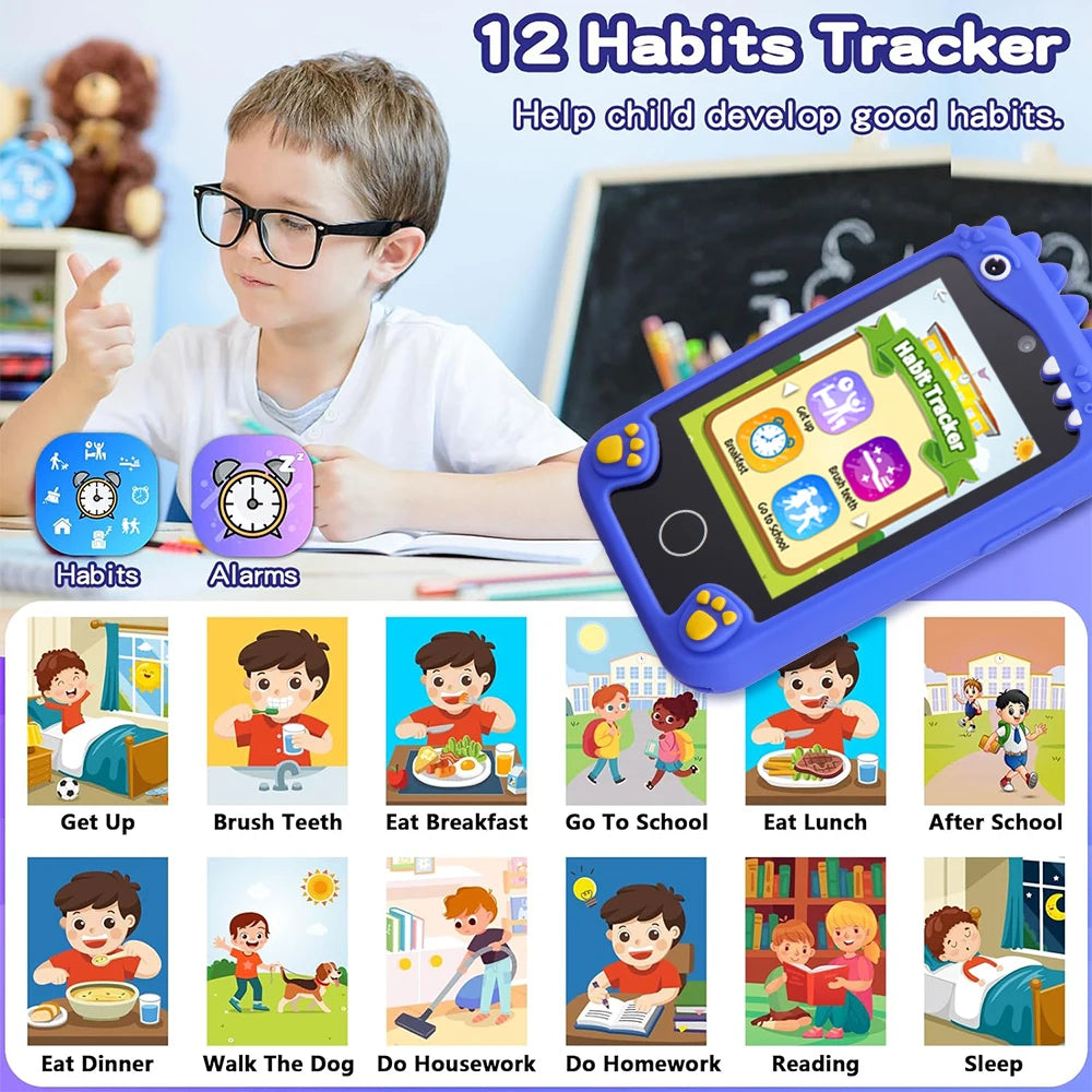 AMORUS Children Smart Phone Toy 2.8 inch Touchscreen Digital Camera Toys for Boys Girl Toys Music Player Christmas Birthday Gift