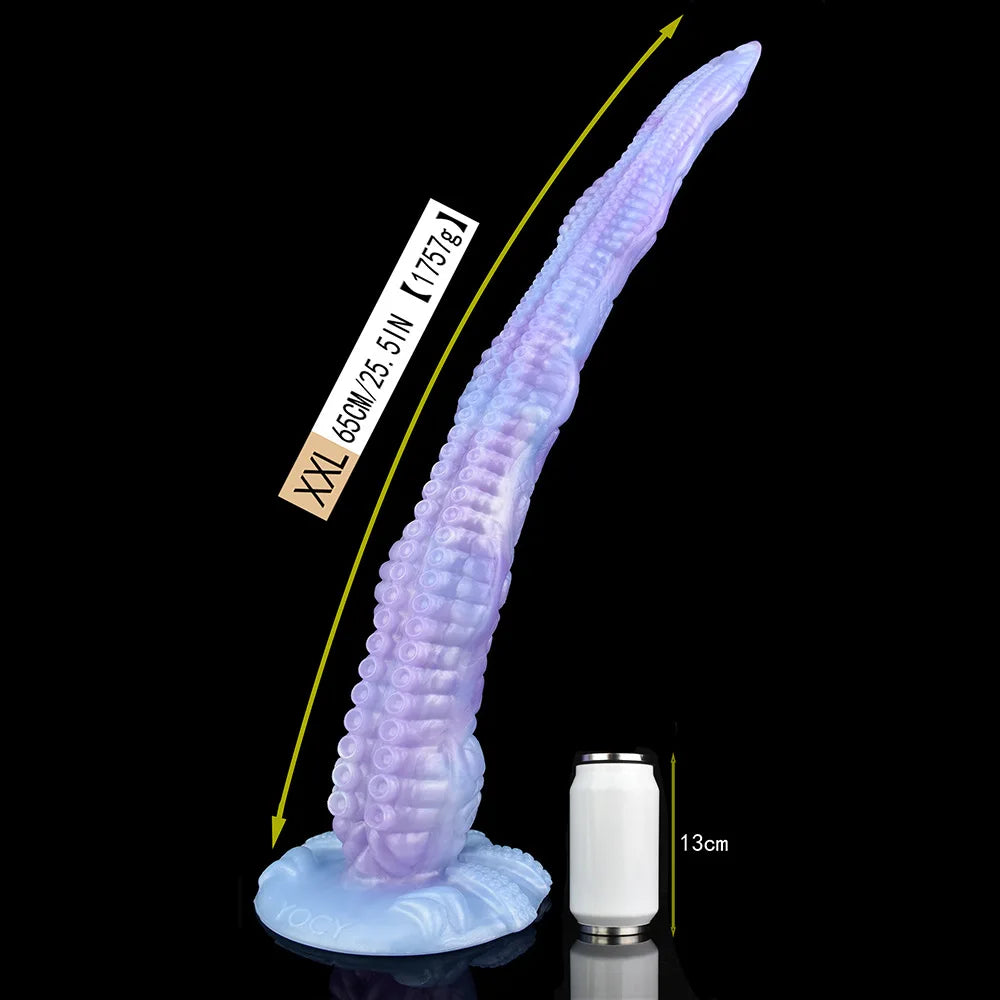 FAAK 65cm Long Butt Plug With Suction Cup S M L XL XXL Fantasy Octopus Leg Dildo Anal Beads 5 Sizes Sex Toys For Women Man