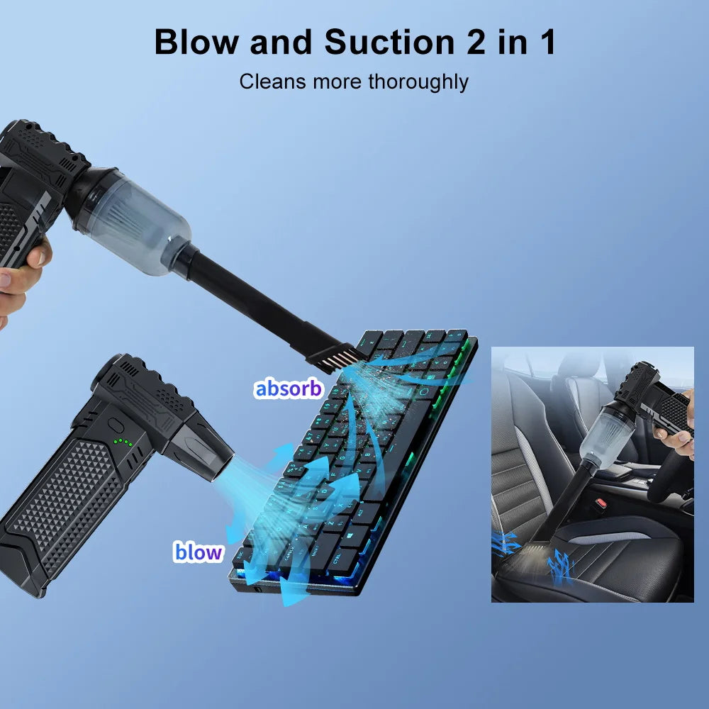 Blower Car Vacuum Cleaner Turbo Fan Violent Jet Fan Cleaning Blowing Tools Auto Dust Collector Portable Air Duster Hair Dryer