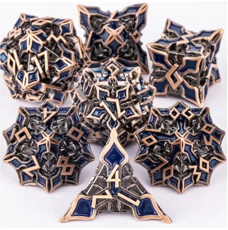 7pcs DND Metal Dice Set MTR Polyhedral Dice for Dungeons And Dragons Role Playing Games D&D Dice Set Dnd Gifts