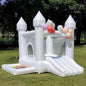 4m Inflatable Bounce House White Jumping Castle With Ball Pool Slide Birthday Party Decoration Gift Bouncy Castle