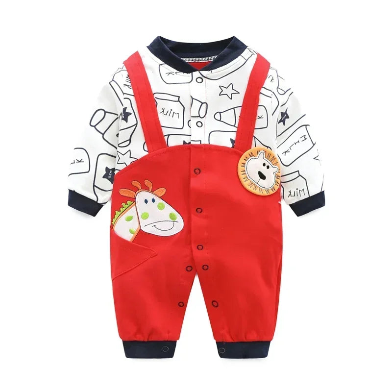 Spring Autumn Newborn Baby Boy Rompers Cotton Girls Clothes 0 to 12 Months Comfortable Babies Jumpsuits Clothing Onesies