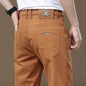 Seven-Color Stretch 97% Cotton and 3% Spandex Jeans Men Trendy Wild Simple High-End Slim-Fitting Small Straight Casual Trousers