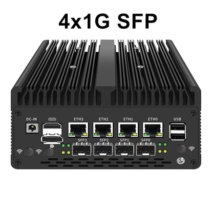 New Solid Firewall Appliance 12th Gen Intel Pentium Gold 8505 10G/1G SFP 4*2.5G RJ45 LAN 2*DDR5 NVMe Mini PC Proxmox ESXi Server
