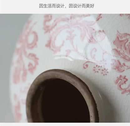 Blue and White Porcelain Vase Flower Vase Chinese-style Retro Porcelain Jars Ceramic Pot Flowerpot Home Decoration Accessories