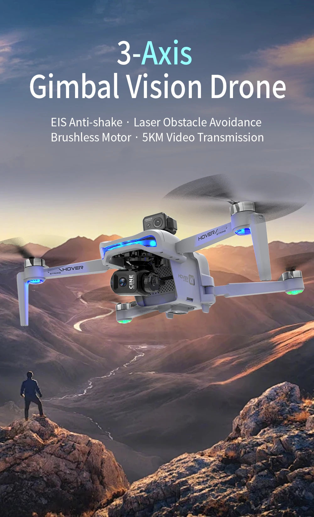 X40 PRO GPS Drone Profesional 8K HD Camera 3-axis Gimbal Aerial Brushless Motors 360° Obstacle Avoidance 5G FPV Security Drones