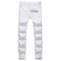 Men Classic Pure Black Jeans All Match Stretch Denim Pants Casual Plus Size Slim Straight Trousers