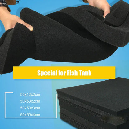 Reusable Biochemical Sponge Water Filter Fish Tank Pond Foam Bio-sponge Filter Aquarium Accessories Black