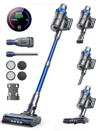 BUTURE 500W 48KPA Handheld Wireless Cordless Cleaner Vacuum Up to 55 Mins Runtime Anti-Winding Brush and 1.5L Large Dust Cup