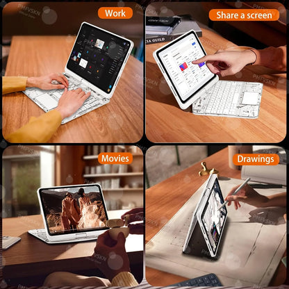 360° Rotate Magic Keyboard For iPad Pro 11 2024 2022 Air 4 5 6 7 For iPad 12.9 13 10th Generation 11th A16 2025 6th 5th 4th Gen
