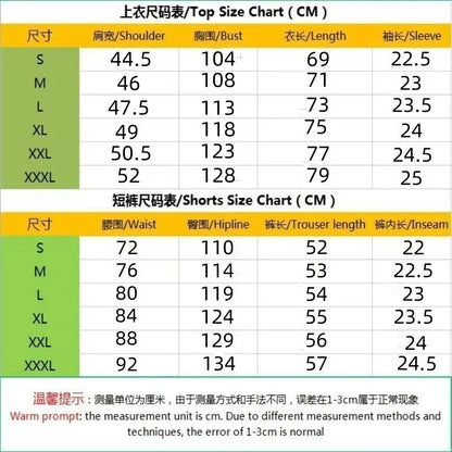 2025 summer new men's suit leisure solid color jacquard round neck fashion all-match short-sleeved T-shirt drawstring shorts set