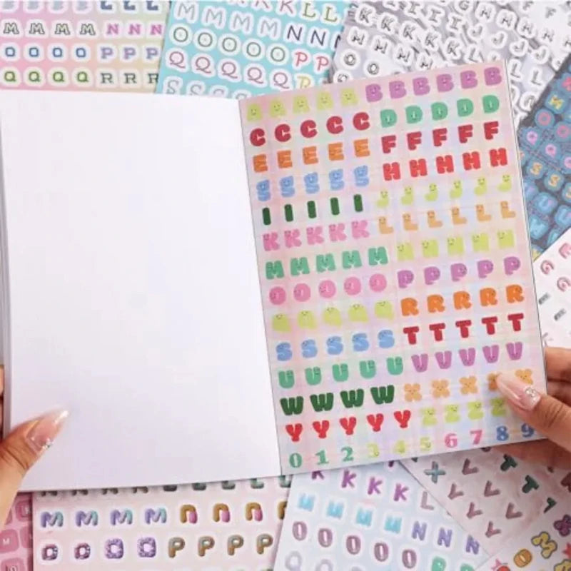 2000+Pcs Colorful Alphabet Letter Stickers for Journal Scrapbooking, DIY Craft Supplies, Fun Font Decals for Junk Journal