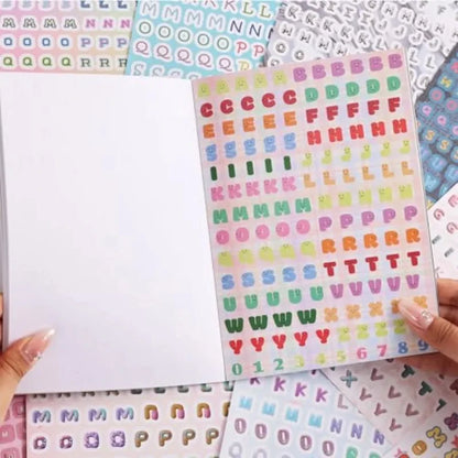 2000+Pcs Colorful Alphabet Letter Stickers for Journal Scrapbooking, DIY Craft Supplies, Fun Font Decals for Junk Journal