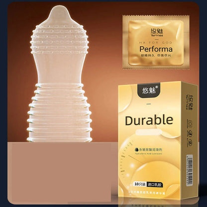 Unusual thin Condoms for couple Women G-spot Stimulation condom with mustache spike sleeve presentations Adult sex products