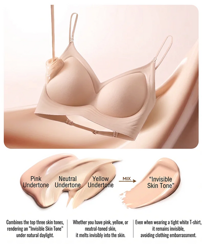 FINETOO Women's 3 Ways to Wear Halter Neck Backless Bralette Seamless Thin-Strapped Gather Bra Female Sexy Solid Color Underwear