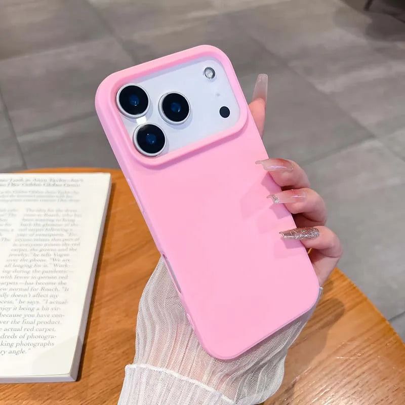 Luxury Matte Candy Color Silicone TPU Soft Phone Case for IPhone 17 Air 16 15 14 13 Pro Max 16E Back Cover Colorful Shell Caque