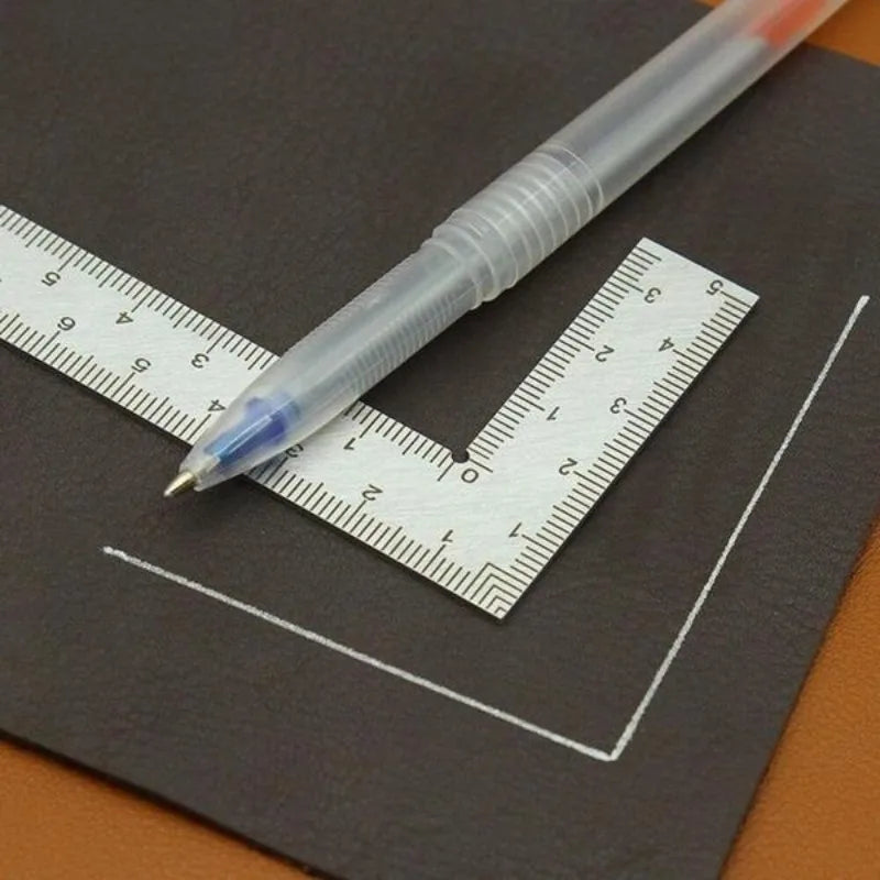 Mini Stainless Steel L-Square Ruler Mini Right Angle Corner Ruler Double Scale Thickened Multi-Function Measuring Tool