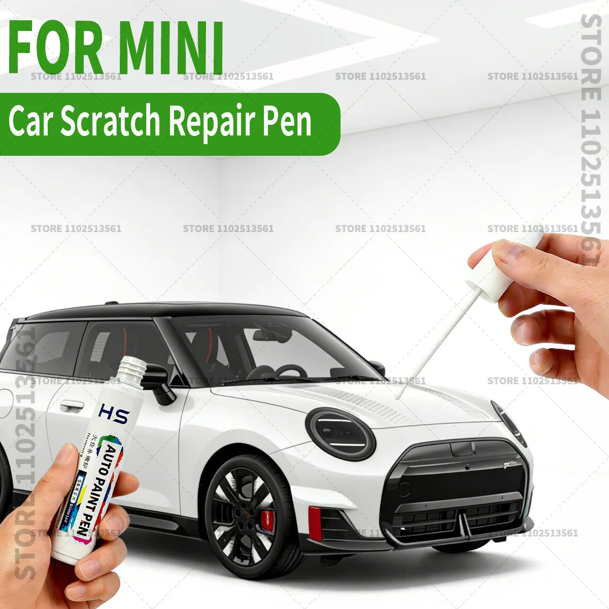 Car Paint Repair Pen Touch Up Scratch Remover DIY Auto Accessories For 2001-2025 MINI Black White lsland Blue Gold Green Grey
