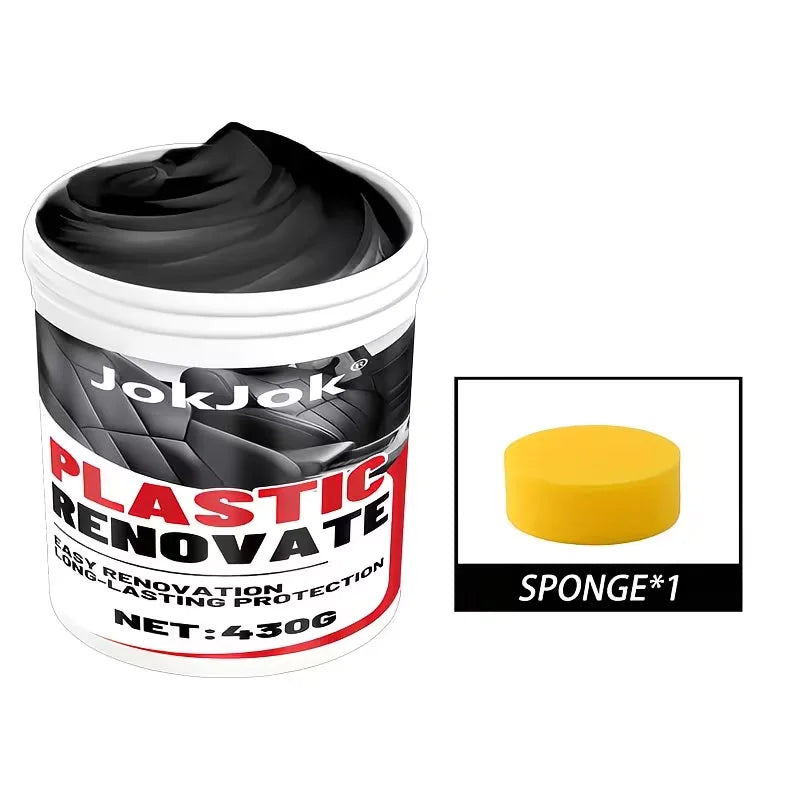 Car Plastic Shine Paste - Multi-Purpose Interior And Exterior Trim Renewal Wax, Helps Restore Glossy End for Doors, Dashboards