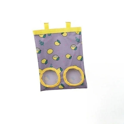 Rabbit Hay Bag 2/3 Holes Hanging Dry Grass Feeder for Guinea Pig Bunny Chinchillas Rats Small Animal Food Storage Bag