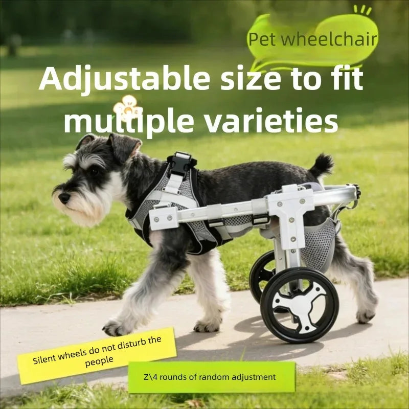 Pet Dog Wheelchair Cart Adjustable Pet Mobility Aid with Wheels Disabled Cat Dog Rehabilitation Walking Mobility Aid Pet Bracket