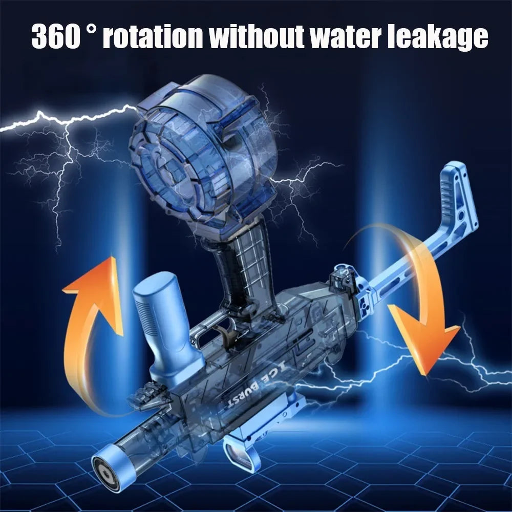 Simulated Flame Electric Water Gun Toys with Lighting & Smoking Effect Summer Outdoor Beach Pool Fight Game for Adults Children