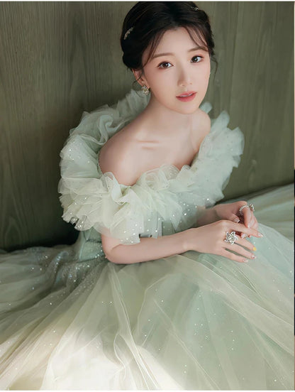 Ele een Evening Gown for Women High-End Luxury Fairy T Performance Host Dr Korean Sle Floral Mid-Waist Slim Fit