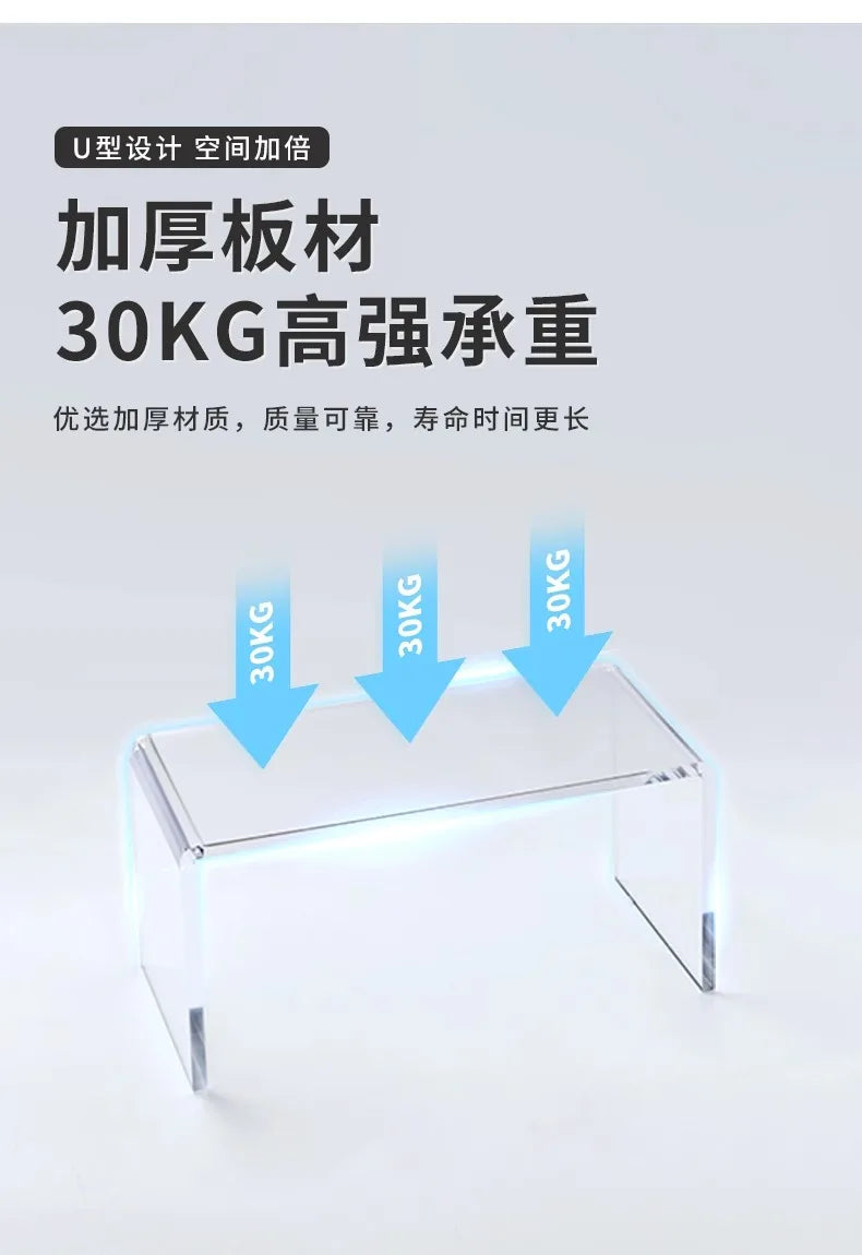 5mm Thick Acrylic Clear Storage Rack Desktop Display Cosmetics Storage Table Elevated Partition Board Toy Perfume Storage Rack