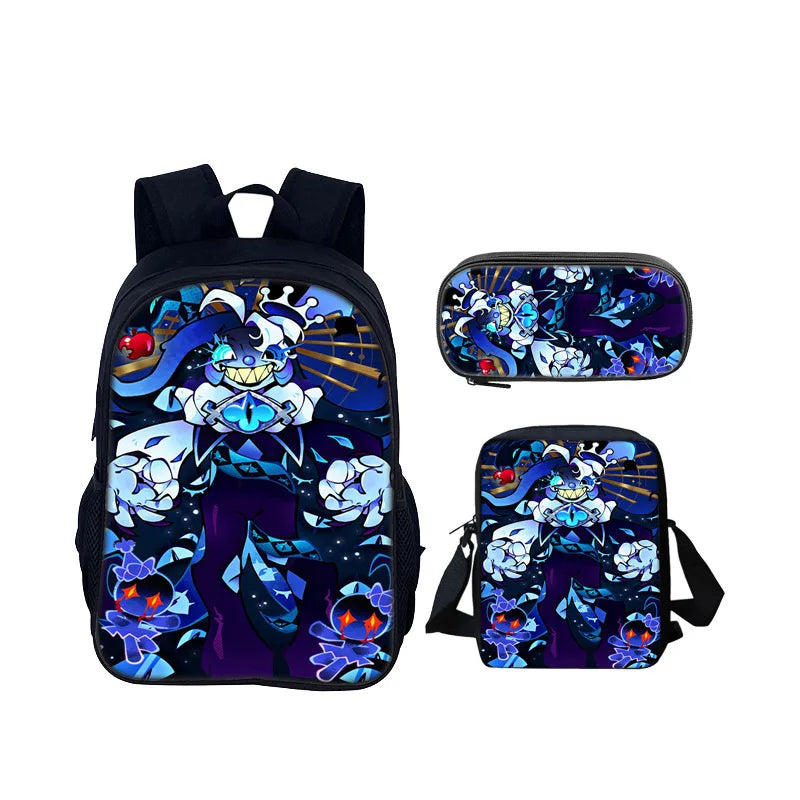 Cartoon Popular Shadow Milk Plush 3D Print 3pcs/Set pupil School Bags Laptop Daypack Backpack Inclined shoulder bag Pencil Case