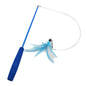 Durable 3-section Cat Teaser Wands Interactive Funny Telescopic Fishing Pole Stick Teaser Cat Accesorios
