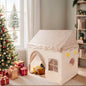 【Leisure and Entertainment】Large Children's Toy Castle, Pink Playhouse with Floral Design, Children's Pretend Play Tent, Kids' Secret Base and Sleeping Tent, Outdoor Beach Toy Playhouse, Holiday Gift for Boys and Girls, C
