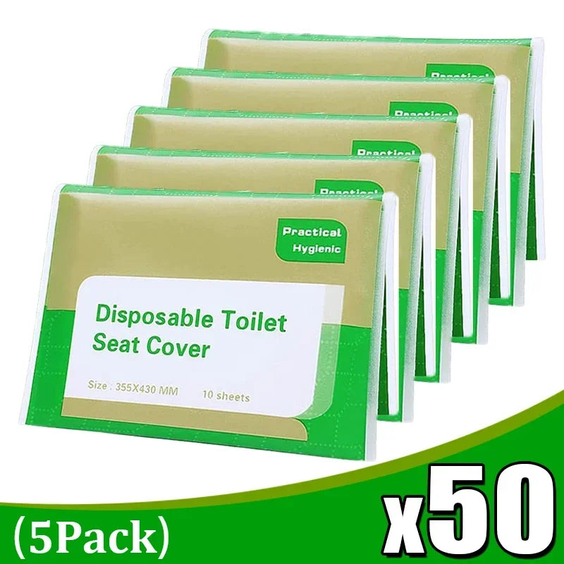 Portable Disposable Toilet Seat Cover Travel Camping Hotel Bathroom Accessories Degradable Waterproof Soluble Water Toilet Mats